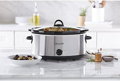 Crock-Pot 7 Quart Oval Manual Slow Cooker – Stainless Steel - D64