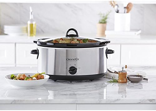 Crock-Pot 7 Quart Oval Manual Slow Cooker – Stainless Steel - D64