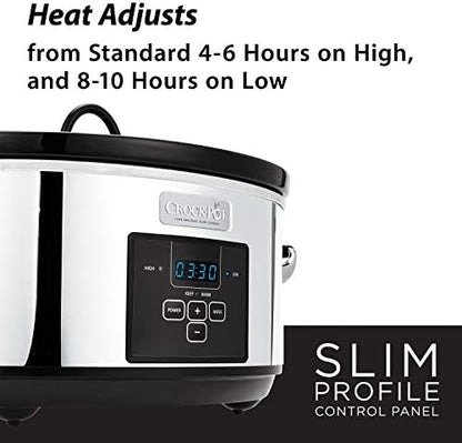 Crock-Pot 7 Quart Programmable Slow Cooker – Polished Platinum - BCU