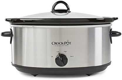 Crock-Pot 7 Quart Oval Manual Slow Cooker – Stainless Steel - D64
