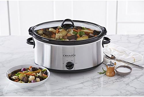 Crock-Pot 7 Quart Oval Manual Slow Cooker – Stainless Steel - D64