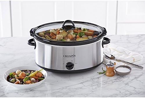Crock-Pot 7 Quart Oval Manual Slow Cooker – Stainless Steel - D64