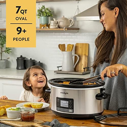 Crock-Pot 7 Quart Portable Programmable Slow Cooker with Timer - M5R