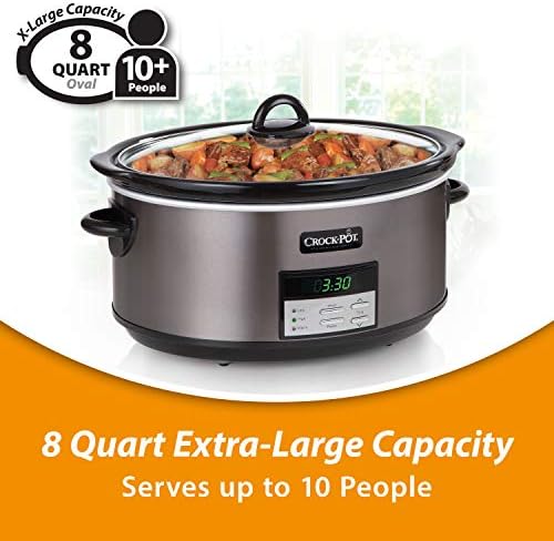 Crock-Pot 8 Quart Programmable Slow Cooker with Auto Warm - H5D