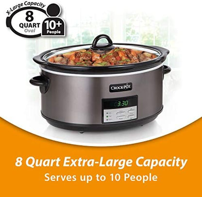 Crock-Pot 8 Quart Programmable Slow Cooker with Auto Warm - H5D