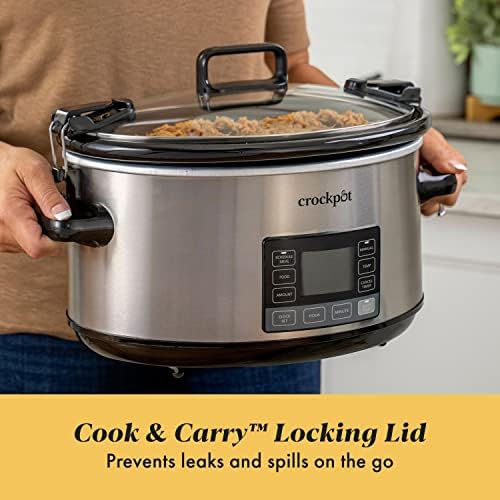 Crock-Pot 7 Quart Portable Programmable Slow Cooker with Timer - M5R