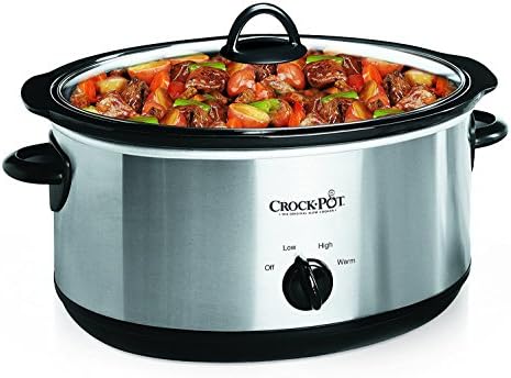 Crock-Pot 7 Quart Oval Manual Slow Cooker – Stainless Steel - D64