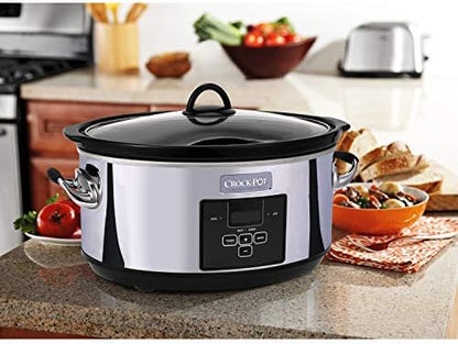 Crock-Pot 7 Quart Programmable Slow Cooker – Polished Platinum - BCU