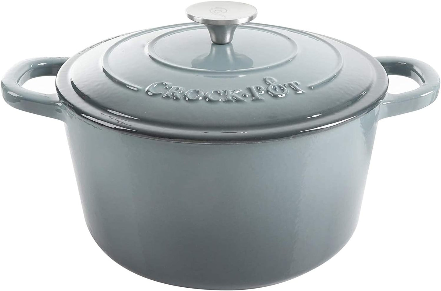 Crock-Pot 3 Quart Enameled Cast Iron Dutch Oven – Aqua - X86