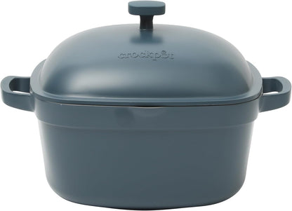 Crock-Pot 3 Quart Enameled Cast Iron Dutch Oven – Aqua - X86